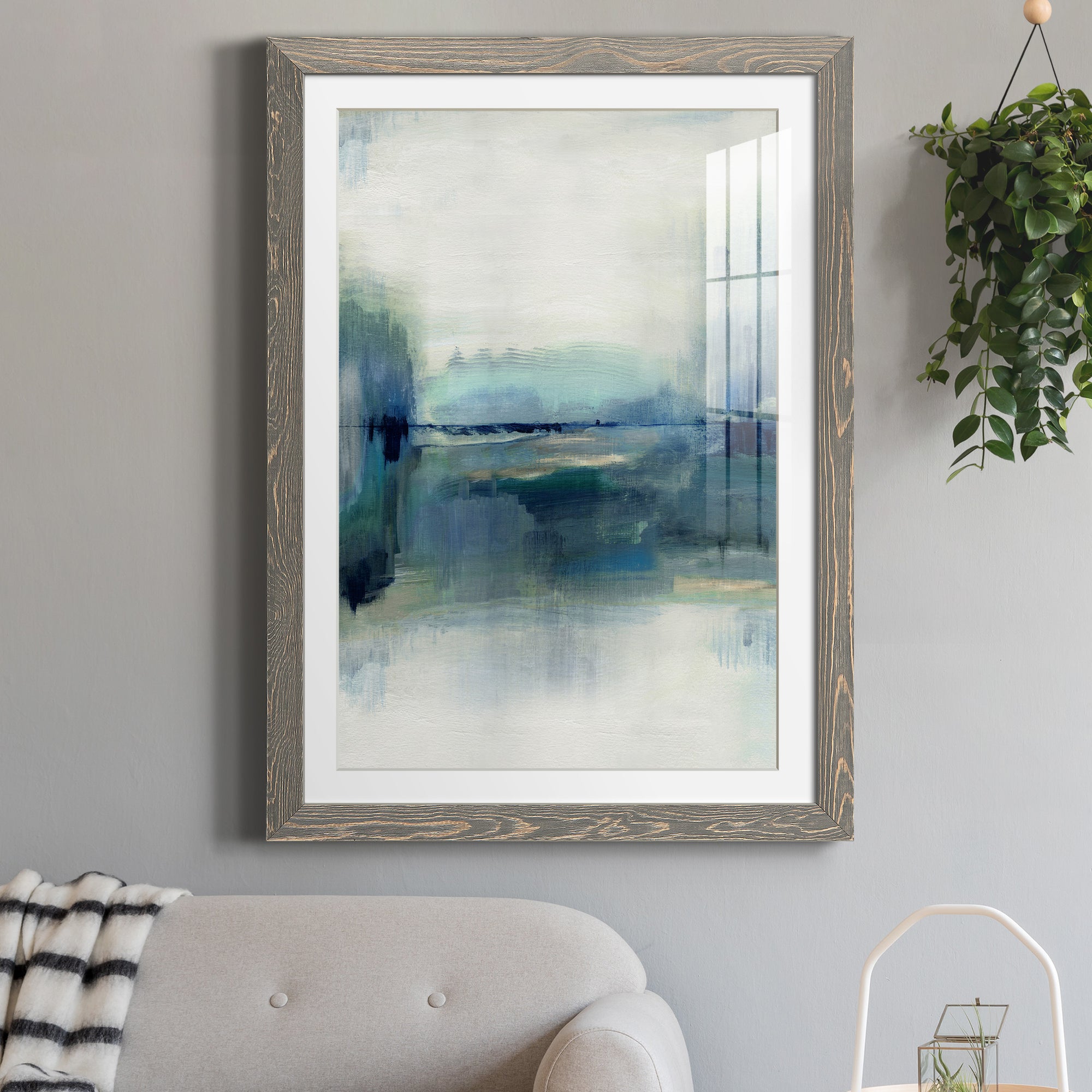 Indigo Meadow - Premium Framed Print - Distressed Barnwood Frame - Ready to Hang