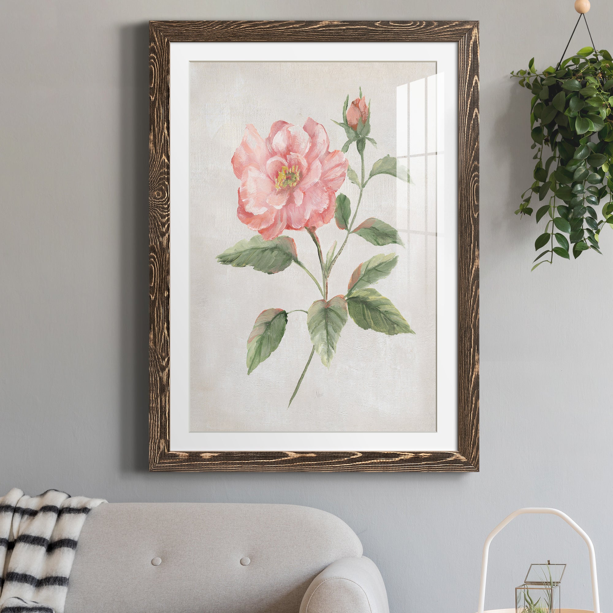 Grandiflora II - Barnwood Framed Art Print
