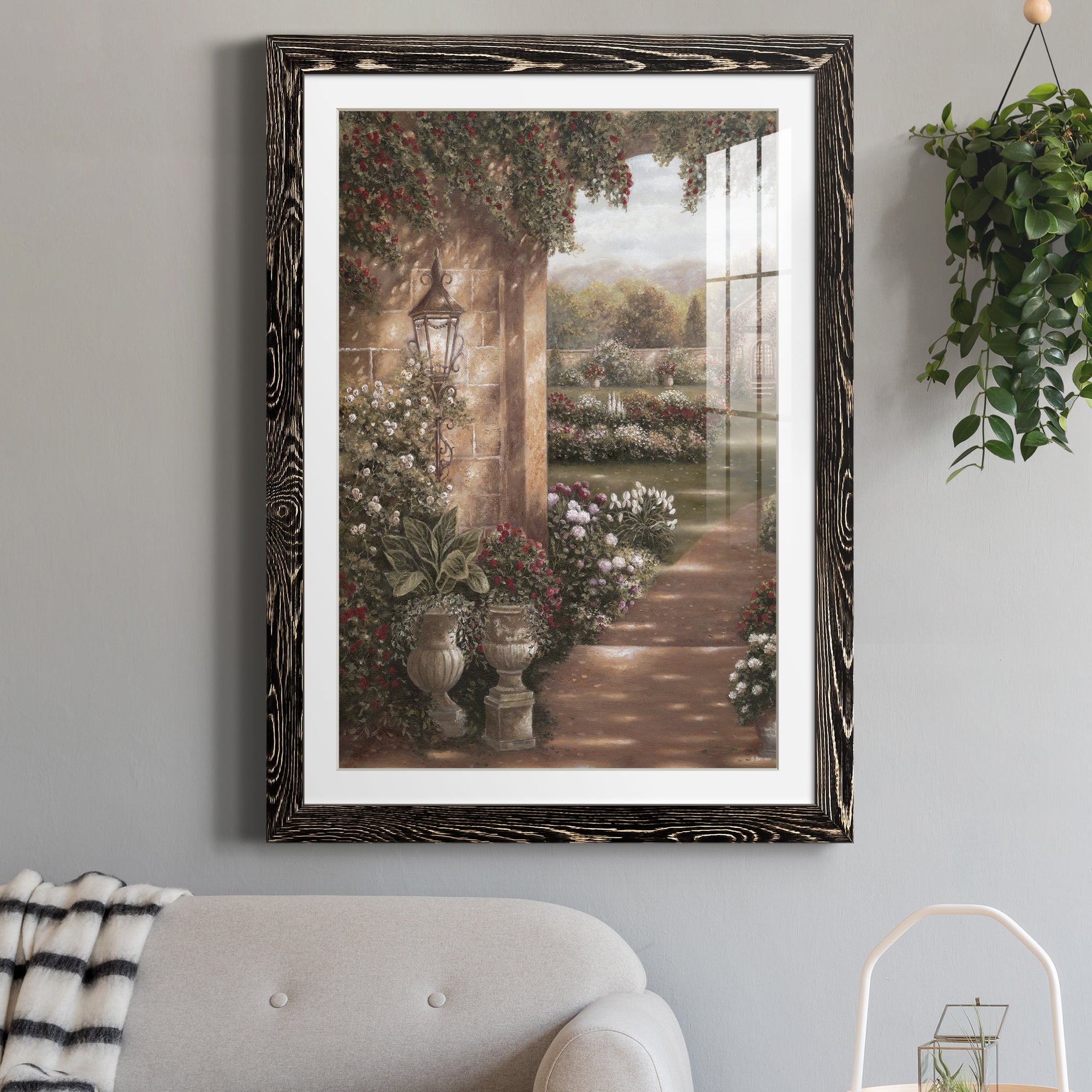 Evening in the Conservatory - Barnwood Framed Art Print