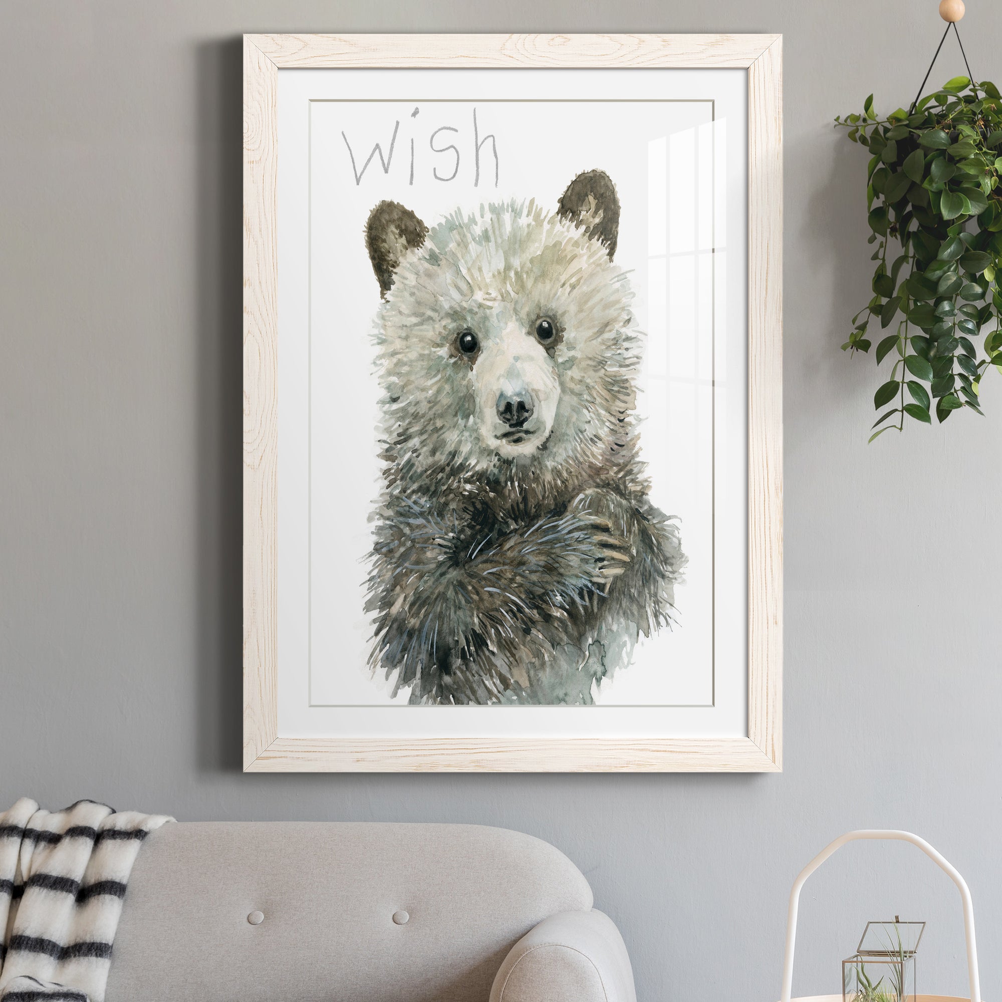 Forest Fur Baby Bear - Premium Framed Print - Distressed Barnwood Frame - Ready to Hang