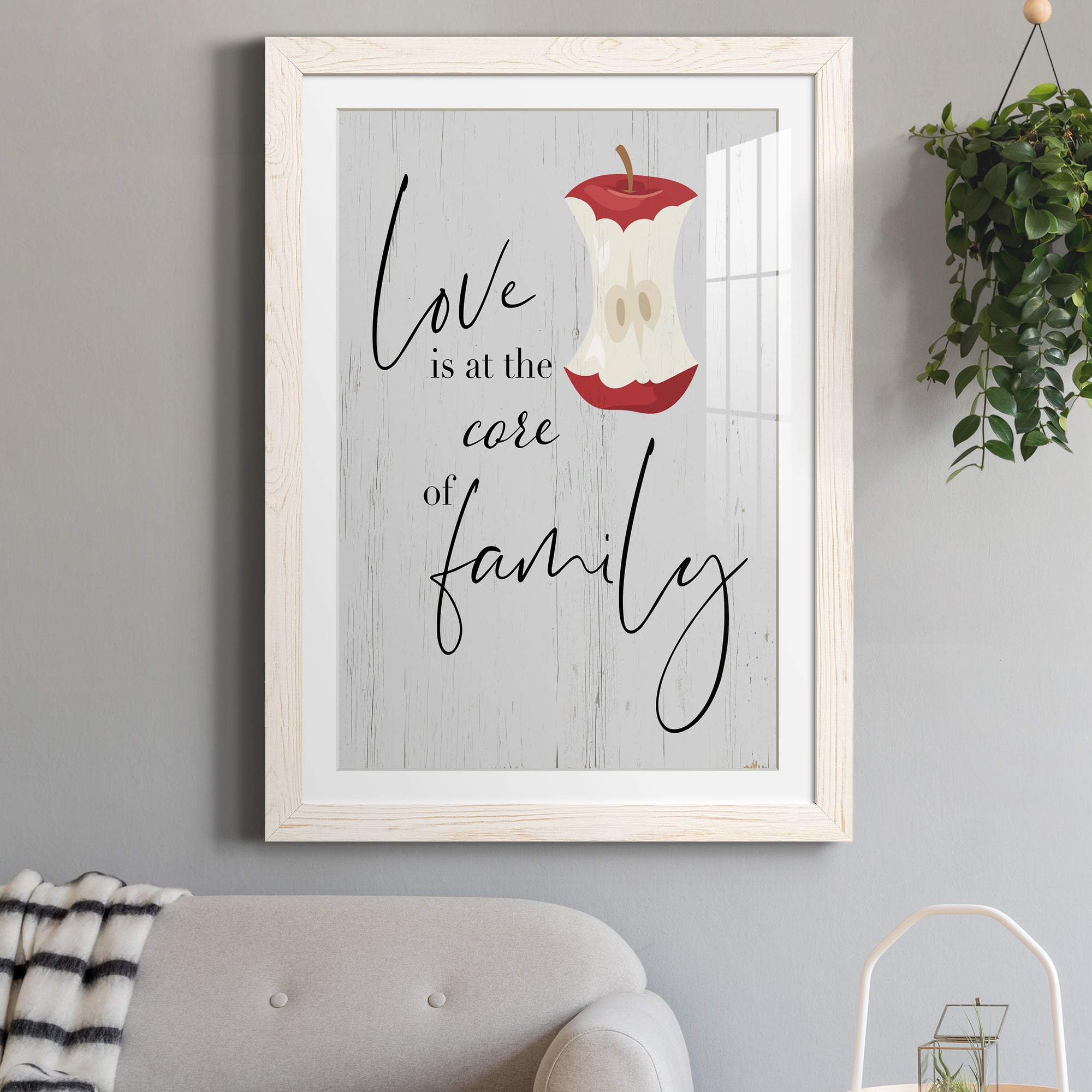 Core of Family - Premium Framed Print - Distressed Barnwood Frame - Ready to Hang