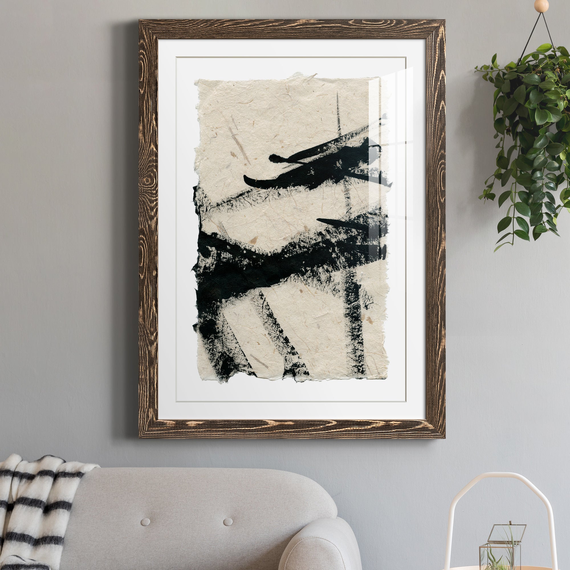 Lines Crossed II - Premium Framed Print - Distressed Barnwood Frame - Ready to Hang