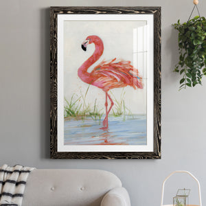 Flamingo II - Barnwood Framed Art Print
