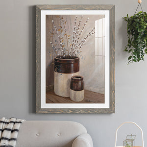 Pussywillows & Spring - Barnwood Framed Art Print