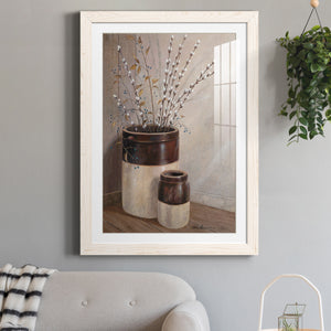 Pussywillows & Spring - Barnwood Framed Art Print