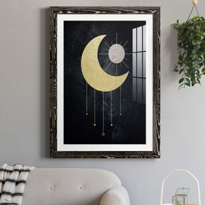 Jeweled Moon - Premium Framed Print - Distressed Barnwood Frame - Ready to Hang