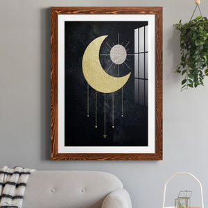 Jeweled Moon - Premium Framed Print - Distressed Barnwood Frame - Ready to Hang