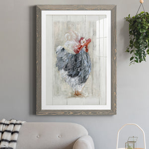 Sunday Best Hen - Barnwood Framed Art Print