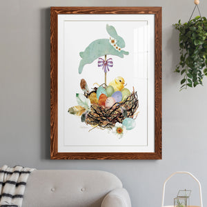 Bunny Hop - Barnwood Framed Art Print