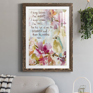 He Watches Me - Barnwood Framed Art Print