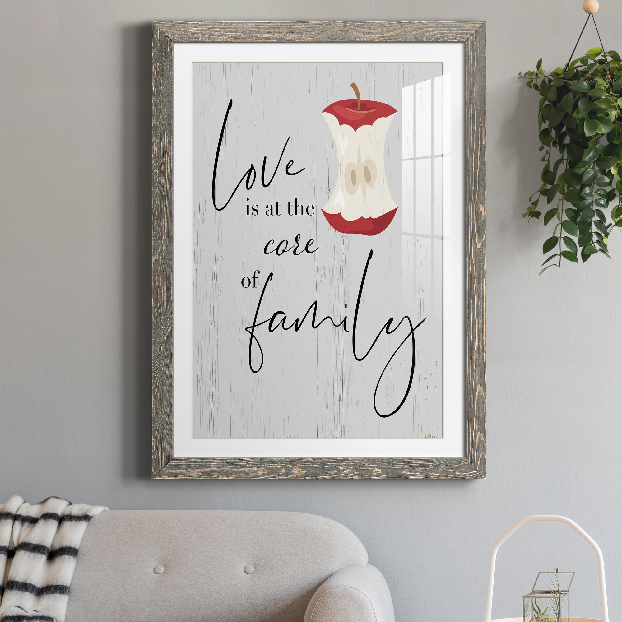 Core of Family - Premium Framed Print - Distressed Barnwood Frame - Ready to Hang