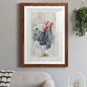 Sunday Best Hen - Barnwood Framed Art Print