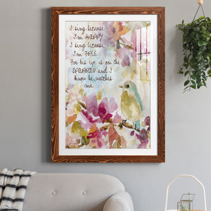 He Watches Me - Barnwood Framed Art Print