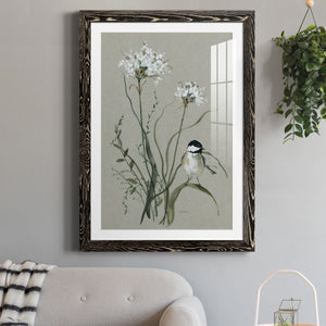 Bouquet of Grace Bird II - Premium Framed Print - Distressed Barnwood Frame - Ready to Hang