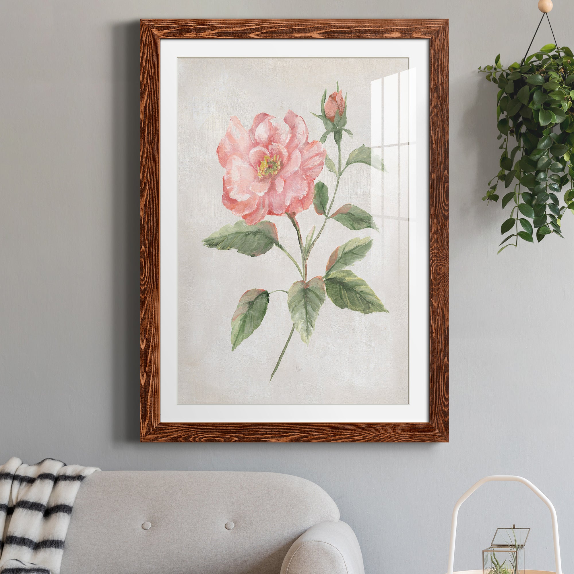Grandiflora II - Barnwood Framed Art Print