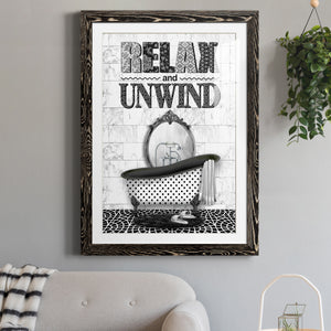 Relax and Unwind - Barnwood Framed Art Print