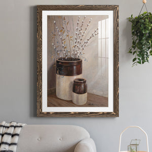 Pussywillows & Spring - Barnwood Framed Art Print