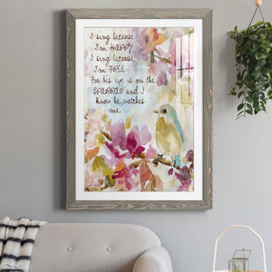 He Watches Me - Barnwood Framed Art Print