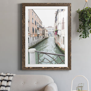 Venice Canal I - Premium Framed Print - Distressed Barnwood Frame - Ready to Hang
