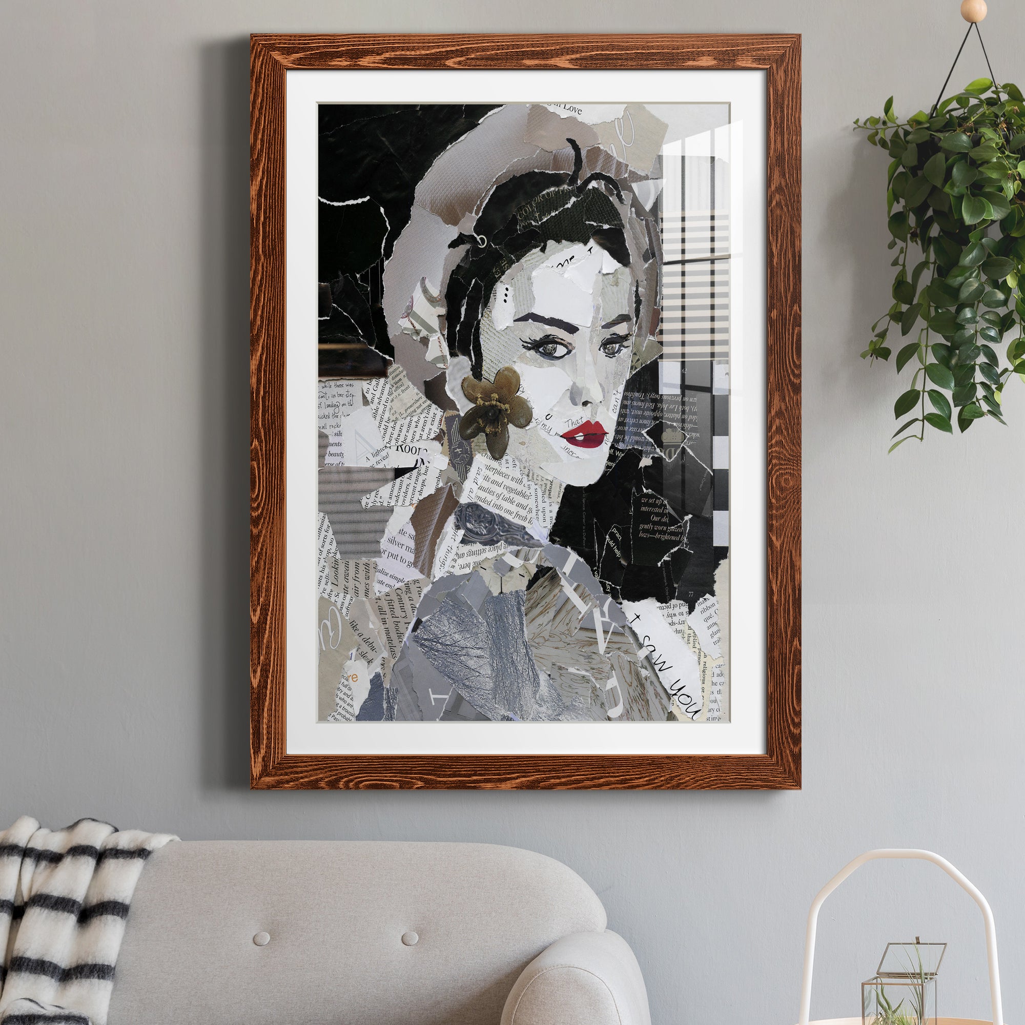 Runway Pause - Barnwood Framed Art Print