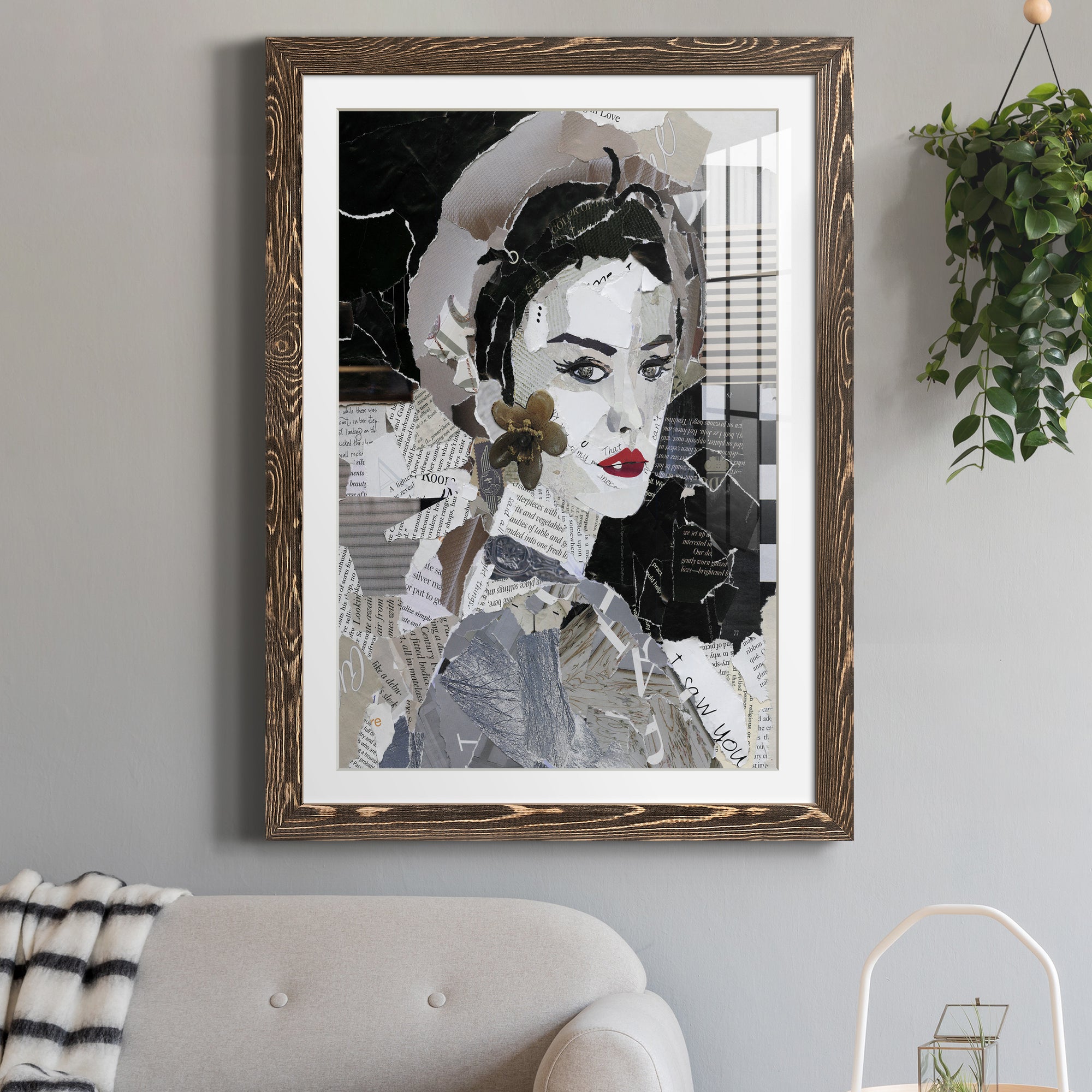 Runway Pause - Barnwood Framed Art Print
