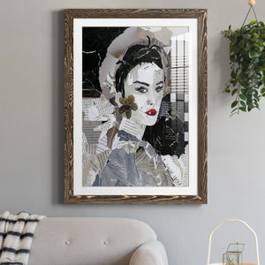 Runway Pause - Barnwood Framed Art Print