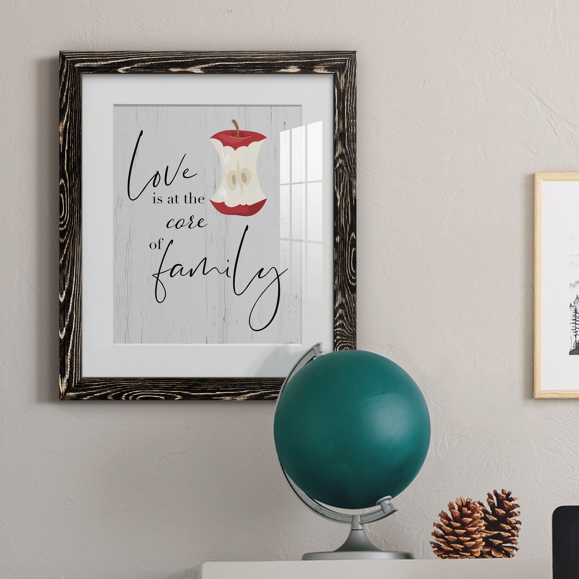 Core of Family - Premium Framed Print - Distressed Barnwood Frame - Ready to Hang