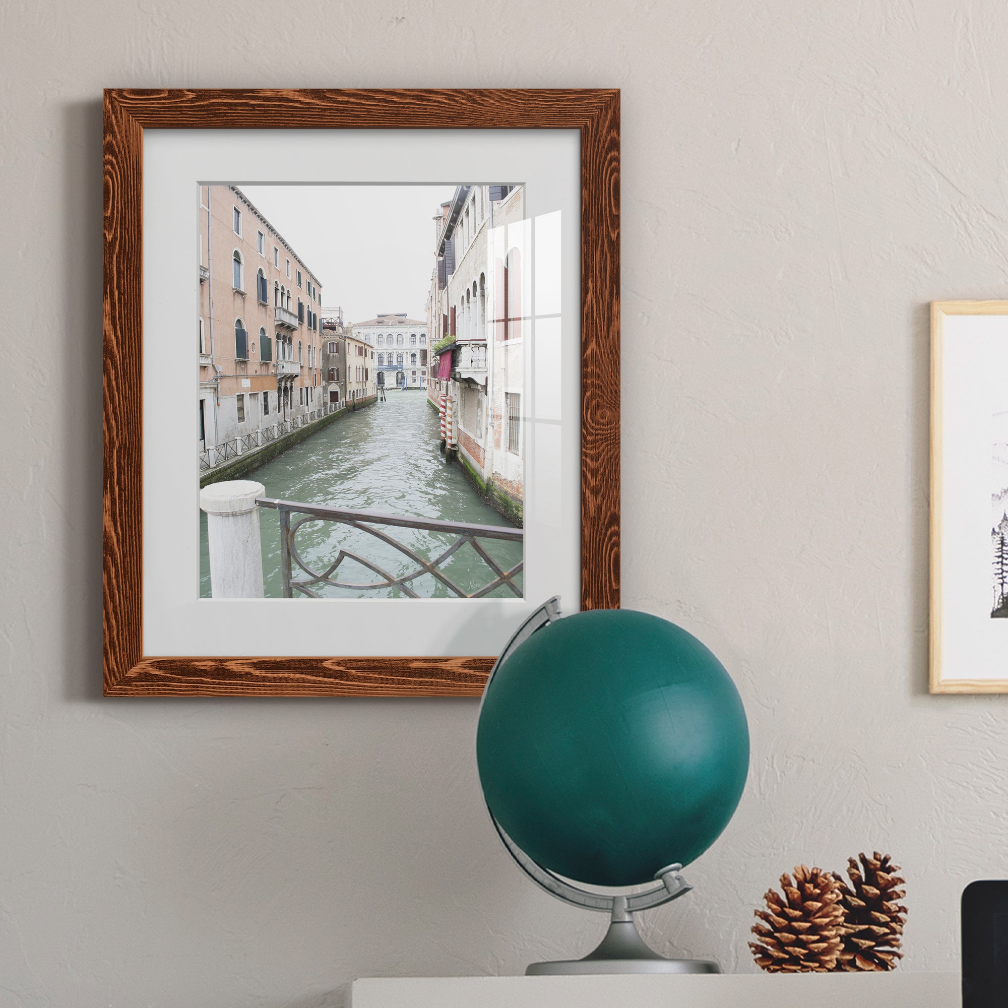 Venice Canal I - Premium Framed Print - Distressed Barnwood Frame - Ready to Hang