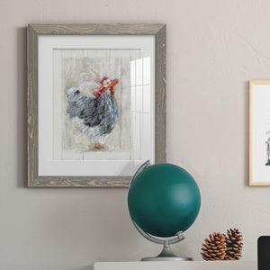 Sunday Best Hen - Barnwood Framed Art Print