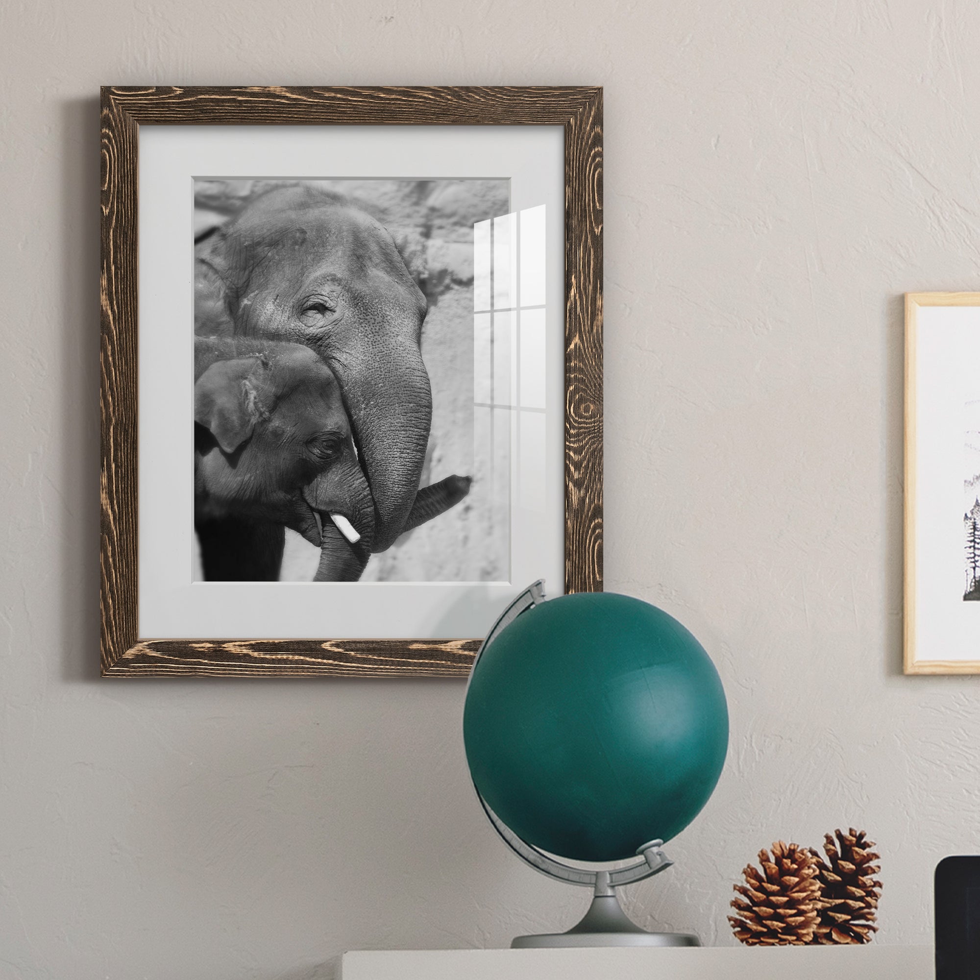 Tender Moment - Barnwood Framed Art Print