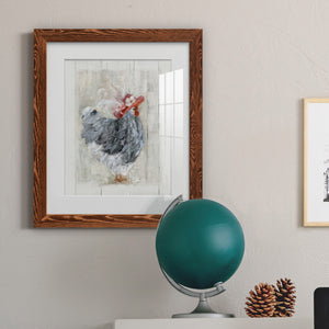 Sunday Best Hen - Barnwood Framed Art Print