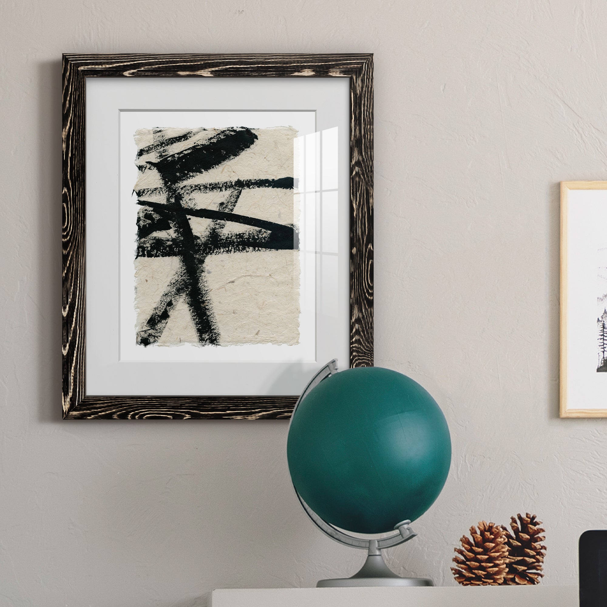 Lines Crossed III - Premium Framed Print - Distressed Barnwood Frame - Ready to Hang