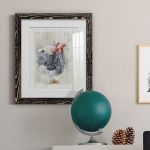 Sunday Best Hen - Barnwood Framed Art Print