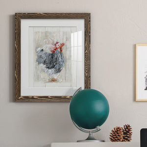 Sunday Best Hen - Barnwood Framed Art Print