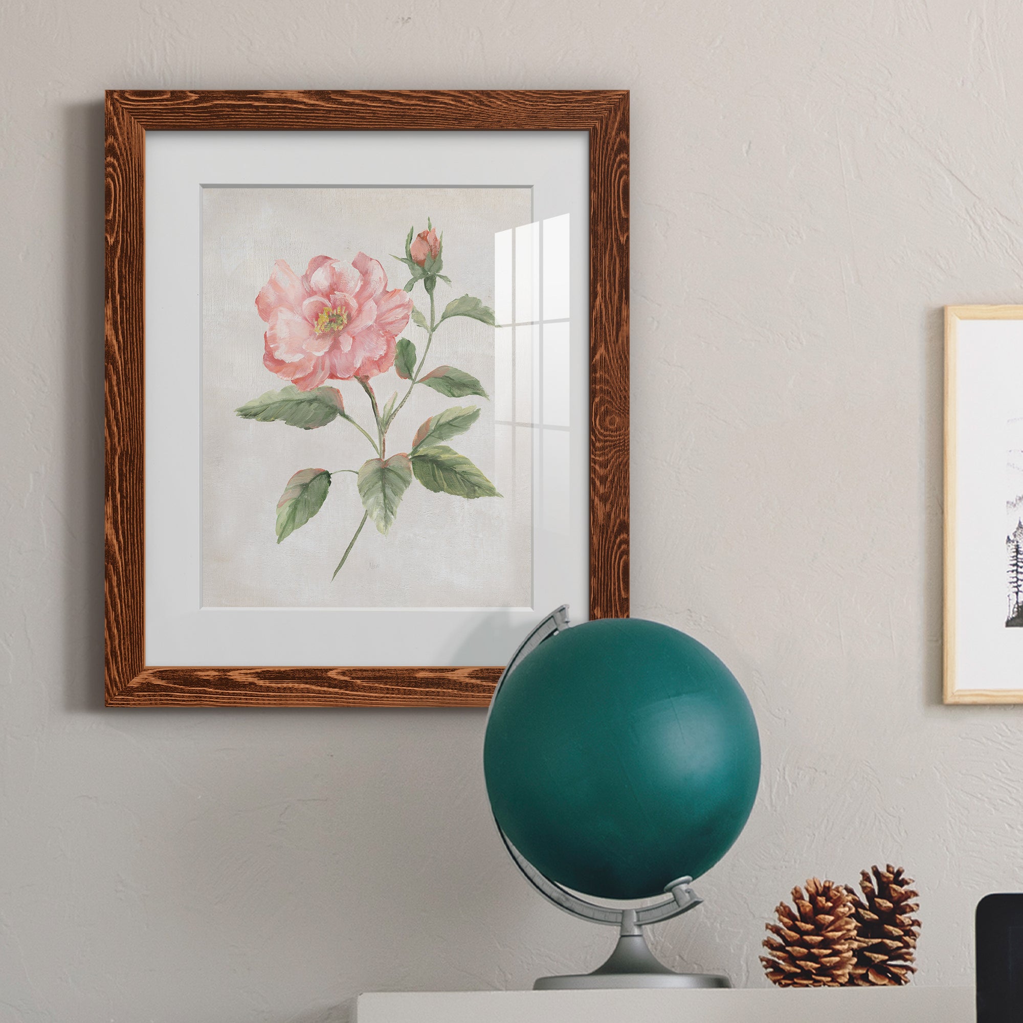 Grandiflora II - Barnwood Framed Art Print
