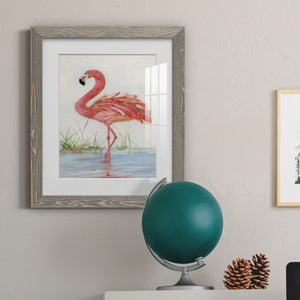 Flamingo II - Barnwood Framed Art Print