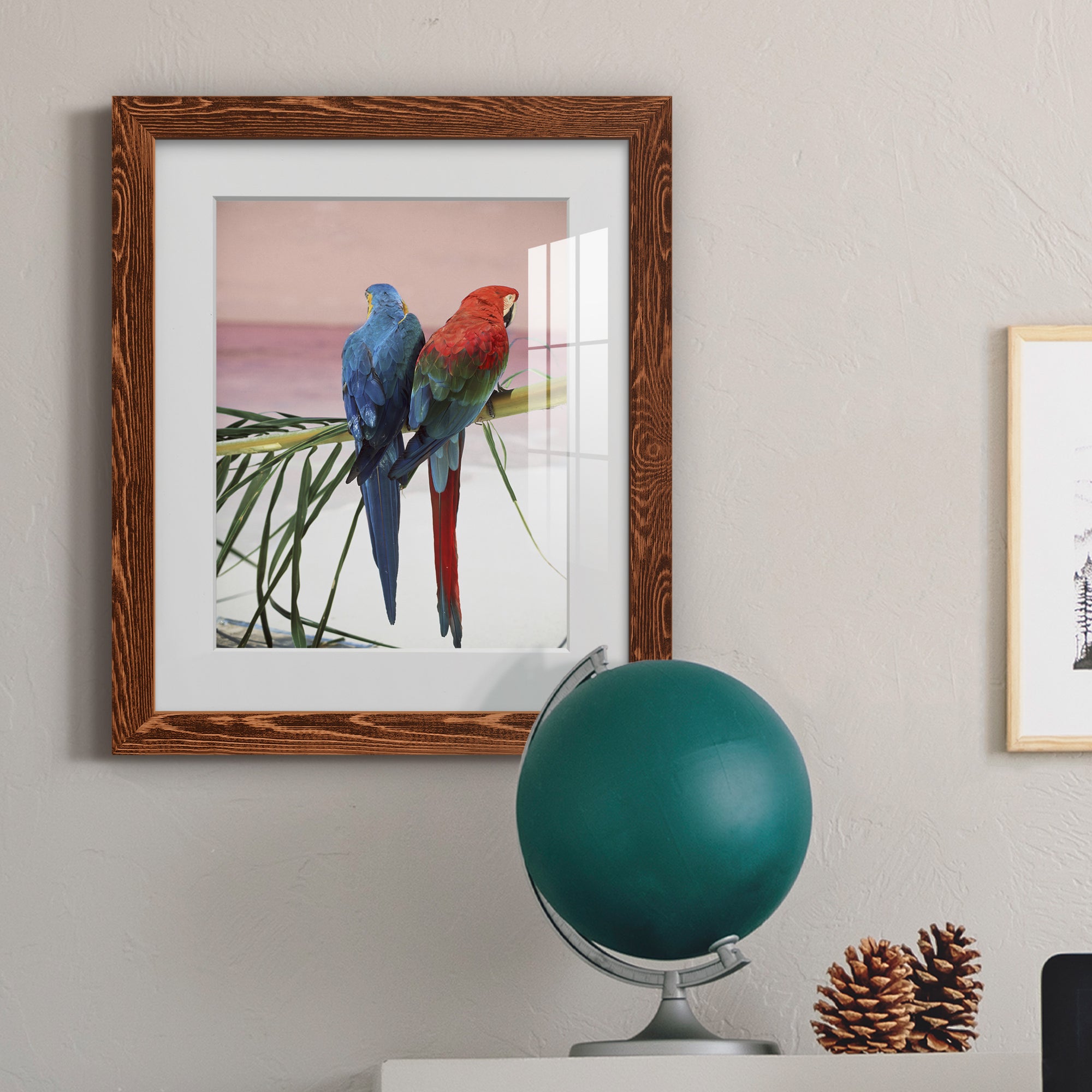 Palm Parrots - Barnwood