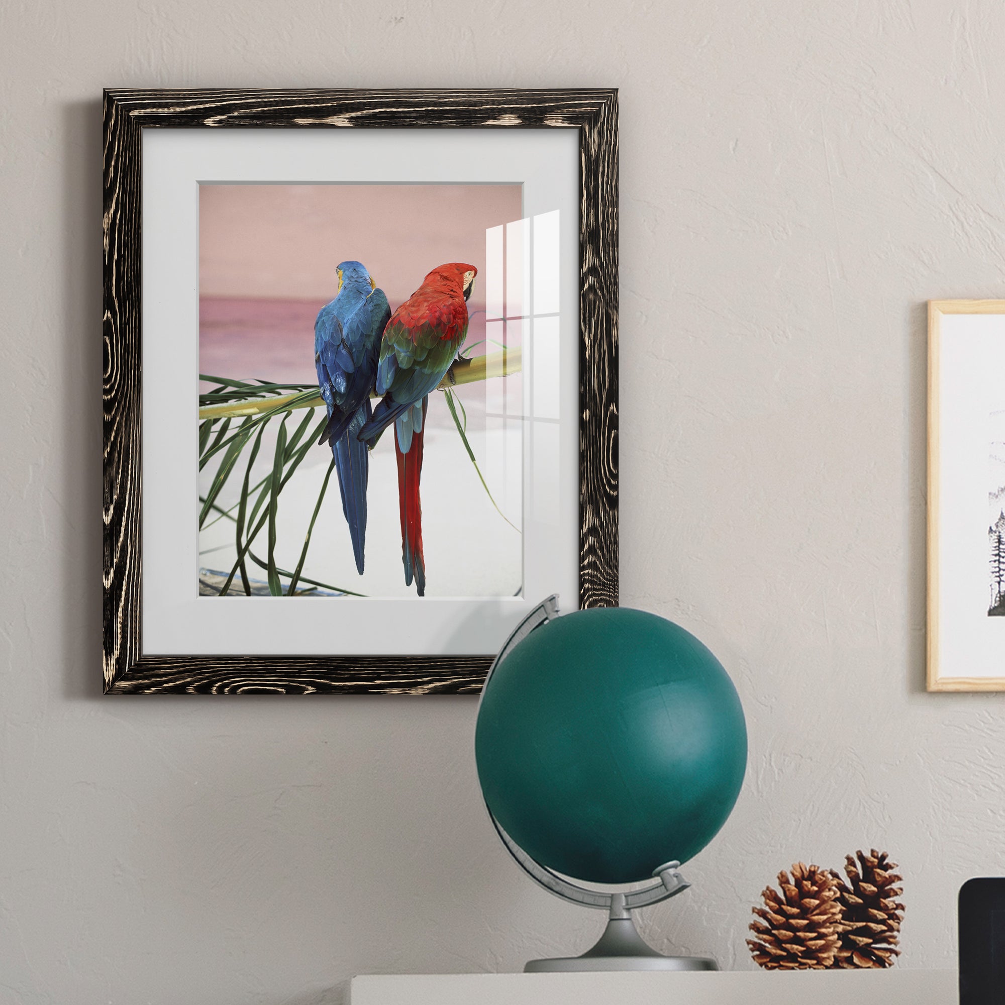 Palm Parrots - Barnwood