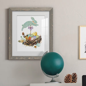 Bunny Hop - Barnwood Framed Art Print