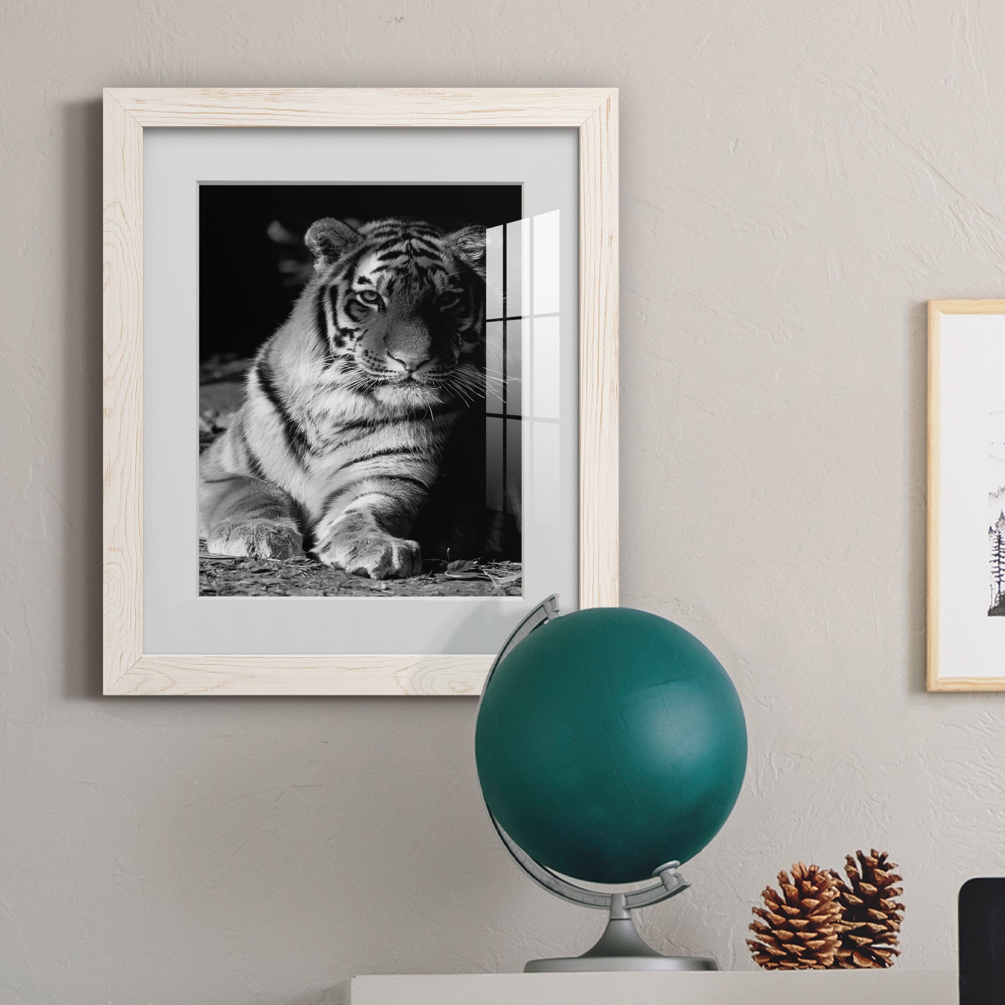 Tiger Repose - Barnwood Framed Art Print