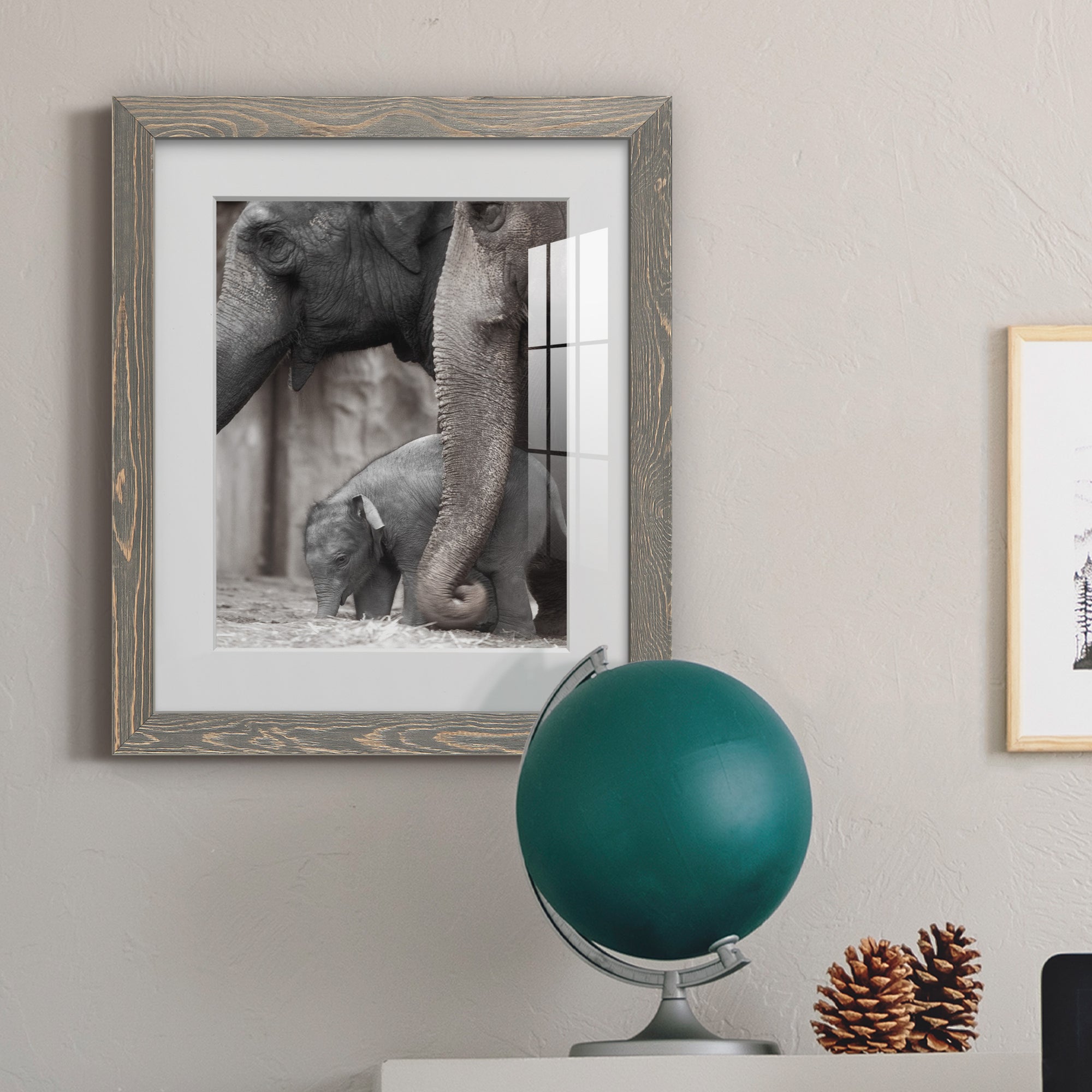 Family Moment - Barnwood Framed Art Print