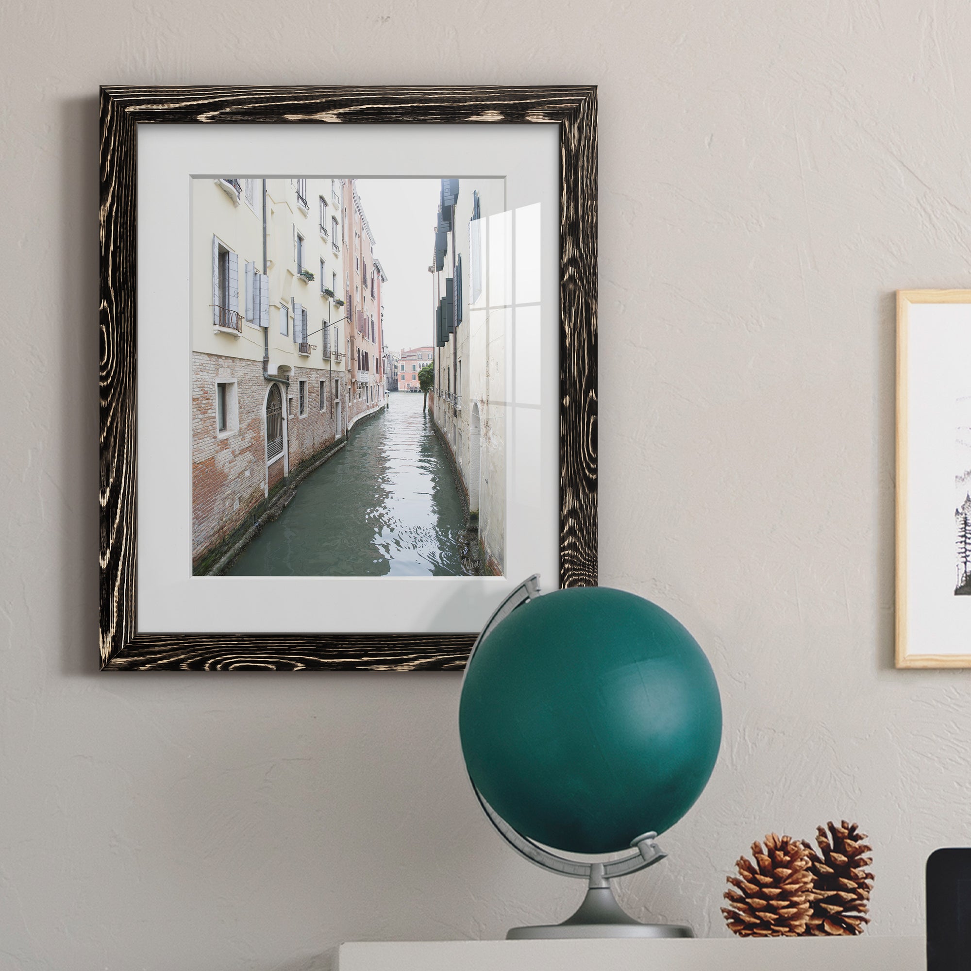 Venice Canal II - Premium Framed Print - Distressed Barnwood Frame - Ready to Hang