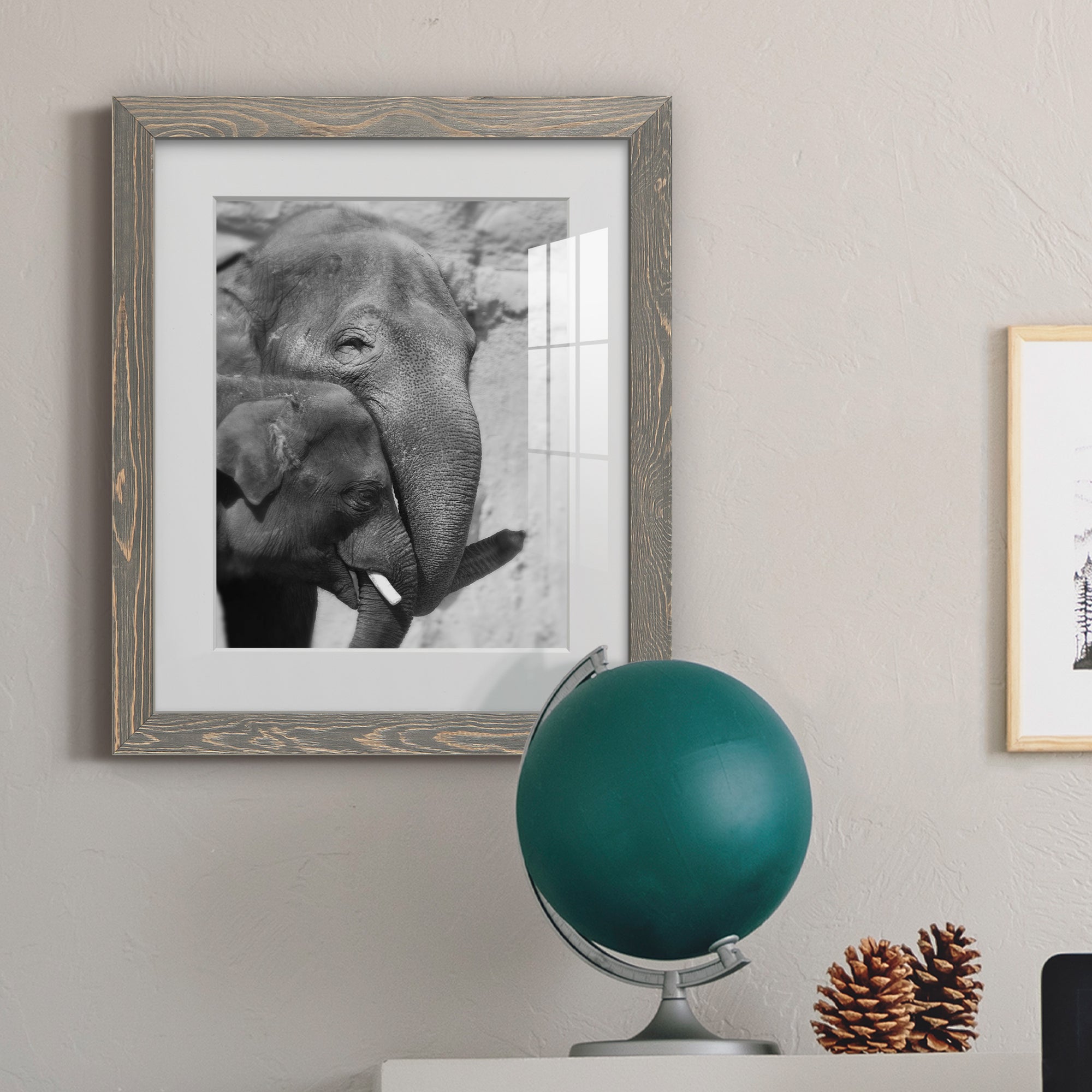 Tender Moment - Barnwood Framed Art Print