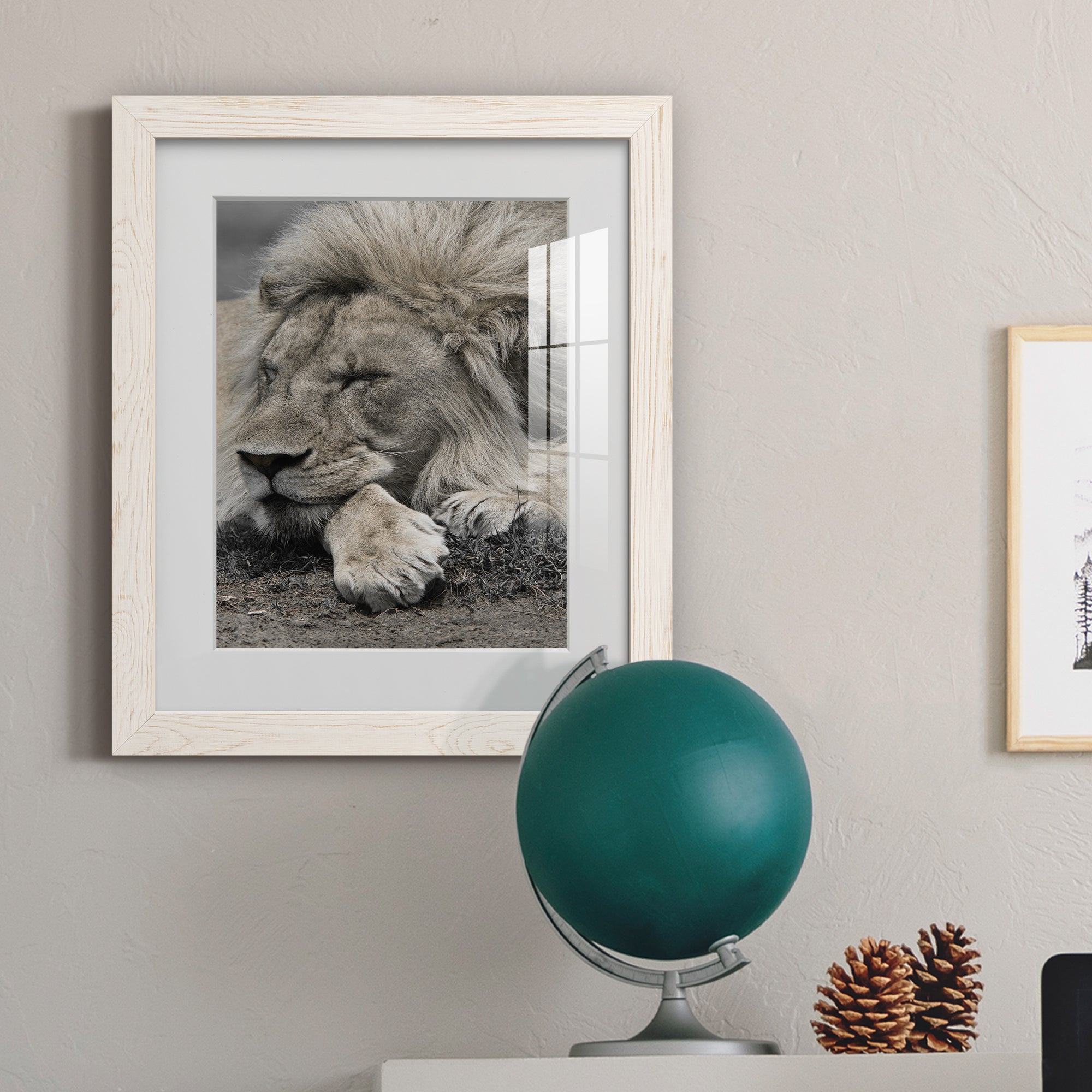 Sleepy Afternoon in Masai Mara - Barnwood Framed Art Print