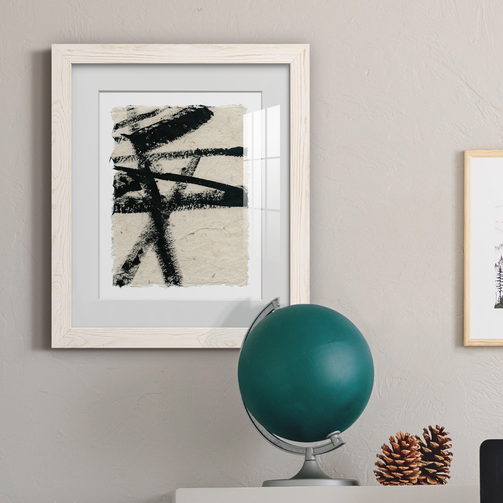 Lines Crossed III - Premium Framed Print - Distressed Barnwood Frame - Ready to Hang