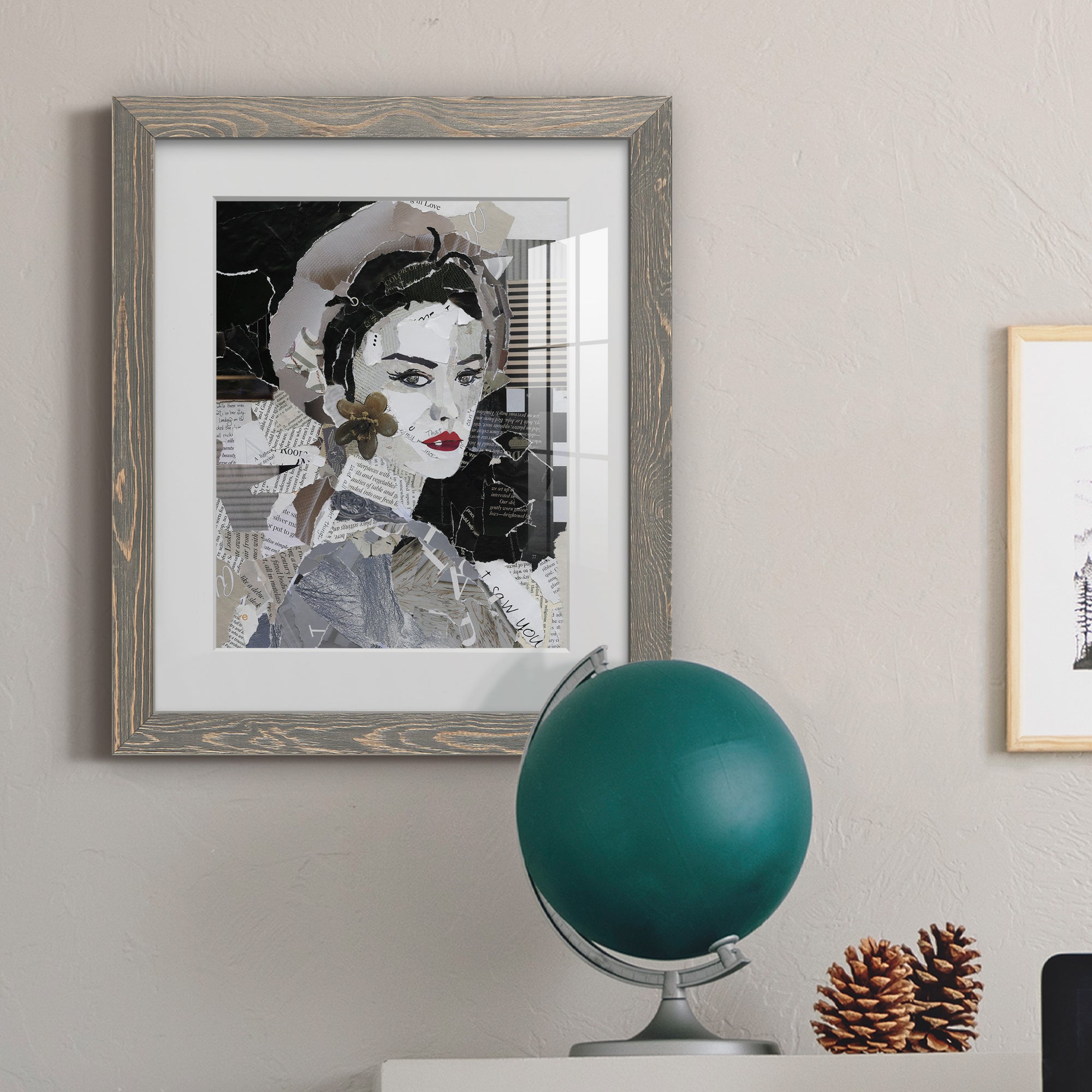 Runway Pause - Barnwood Framed Art Print