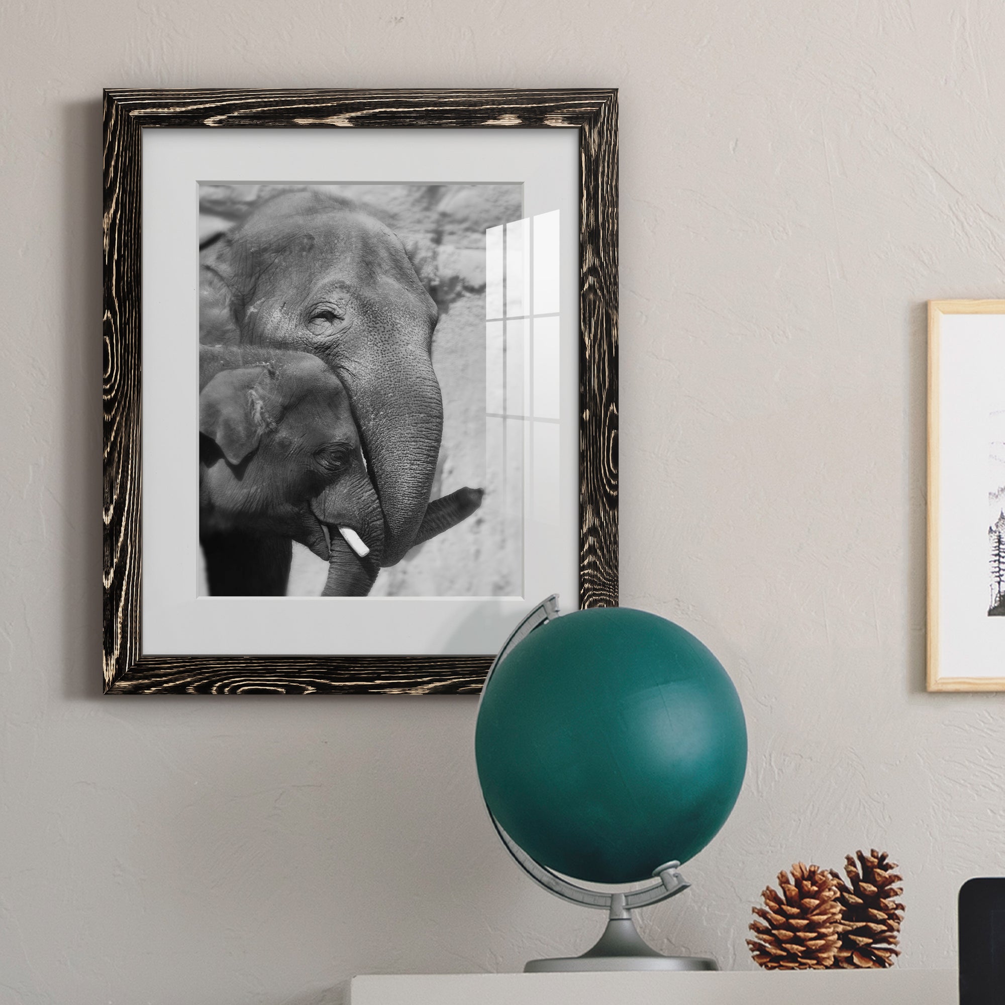 Tender Moment - Barnwood Framed Art Print