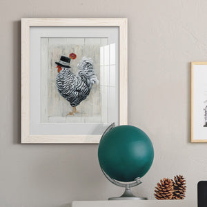 Sunday Best Rooster - Barnwood Framed Art Print
