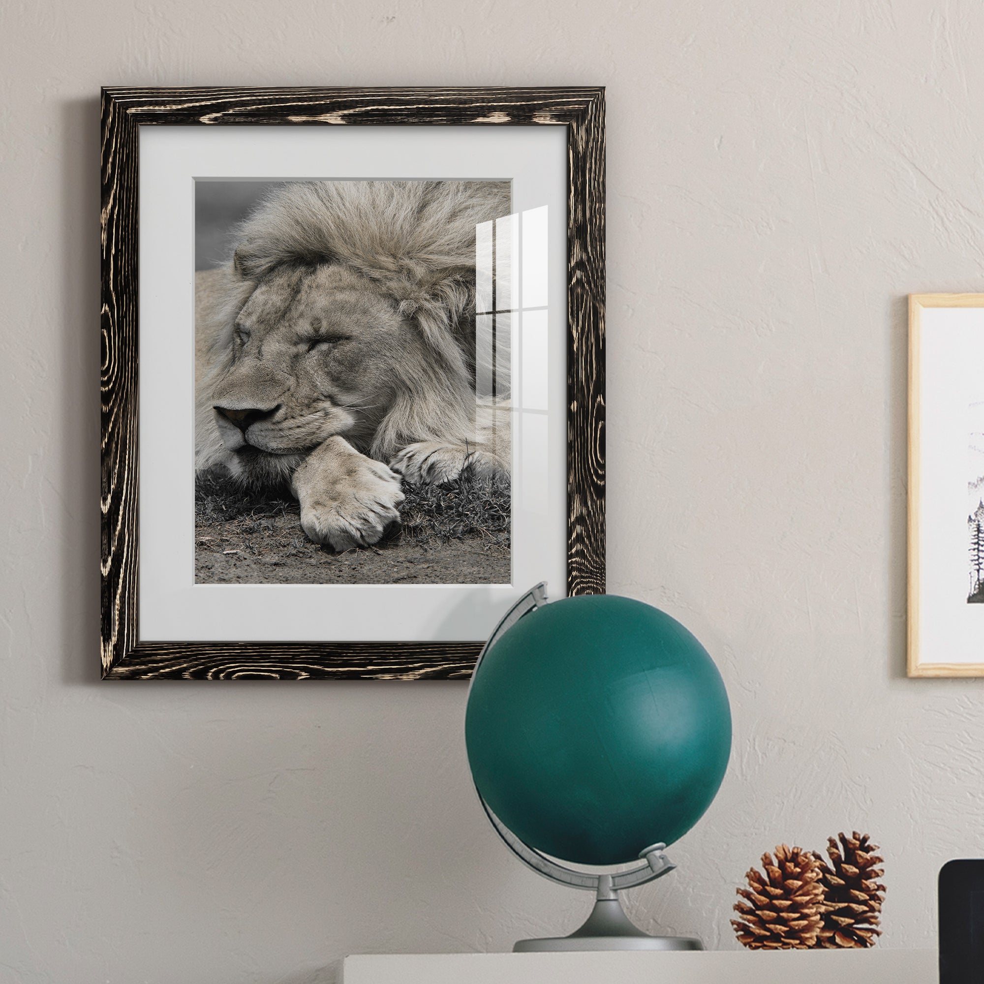 Sleepy Afternoon in Masai Mara - Barnwood Framed Art Print