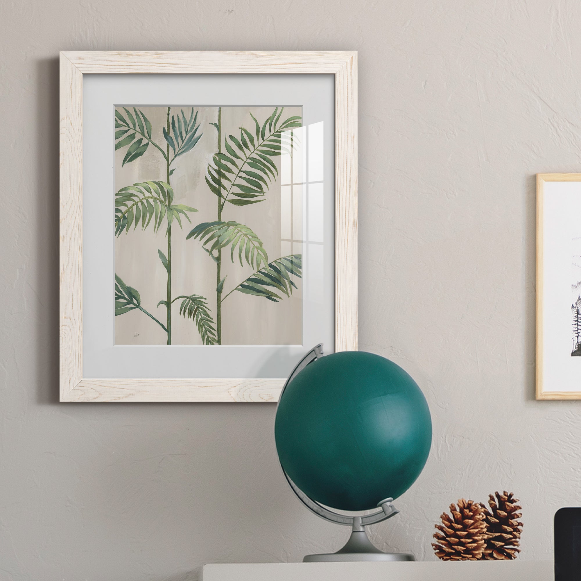 Modern Fronds I - Barnwood Framed Art Print